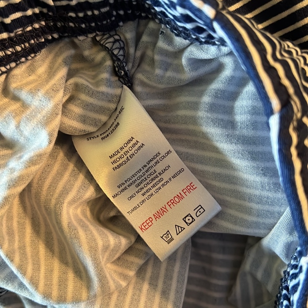 Life Is Good Sleep Navy & White Striped Drawstring Pajama Short - Picture 16 of 16